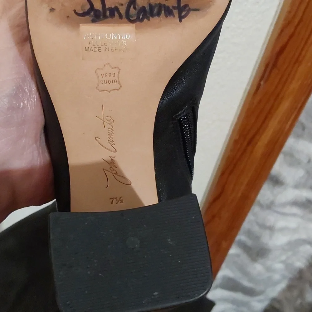 VC John Camuto Black Lamb leather OTK Thigh high Cut out Punk Sexy Boots S.7.5